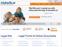 Tablet Screenshot of irishwills.ie
